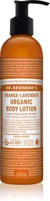 Dr. Bronner’s Orange & Levender - Питательное увлажняющее молочко для тела, 240 мл