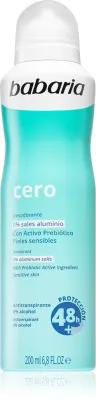 Babaria Deodorant Cero - Антиперспирант в спрее для чувствительной кожи, 200 мл