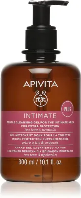Apivita Intimate Plus Cleansing Gel - Нежный пенящийся гель для интимной гигиены, 300 мл