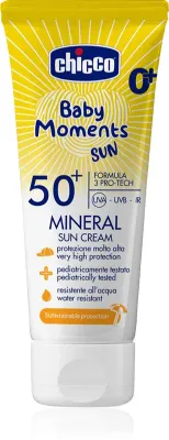 Chicco Baby Moments Sun Mineral - Крем для детей с SPF 50+ 0 m+, 75 мл