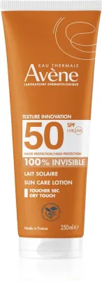 Avene Sun Care Lotion 100% Invisible - Водостойкое молочко для загара SPF 50