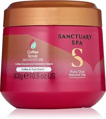 Sanctuary Spa Ruby Oud - Кофейный скраб для тела, 300 мл