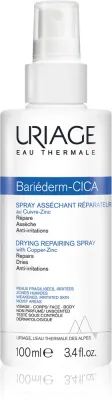 Uriage Bariederm Cica Drying Repairing Spray - Осушительный восстанавливающий спрей с медью и цинком, 100 мл