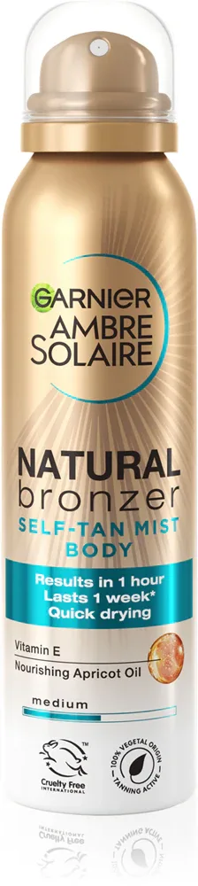 Garnier Ambre Solaire Natural Bronzer - Автозагар в спрее для тела, 150 мл, оттенок Dark