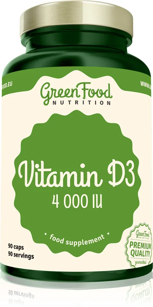 Витамин D3 GreenFood Nutrition Vitamin D3 4000IU в капсулах, для иммунитета, костей и зубов, 90 капсул