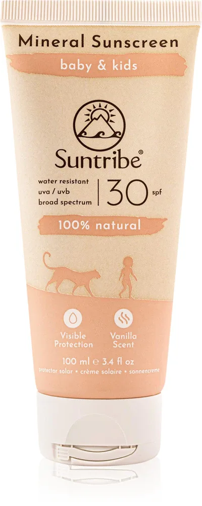 Suntribe Kids Mineral Sunscreen - Минеральный защитный крем для лица и тела для детей, 100 мл