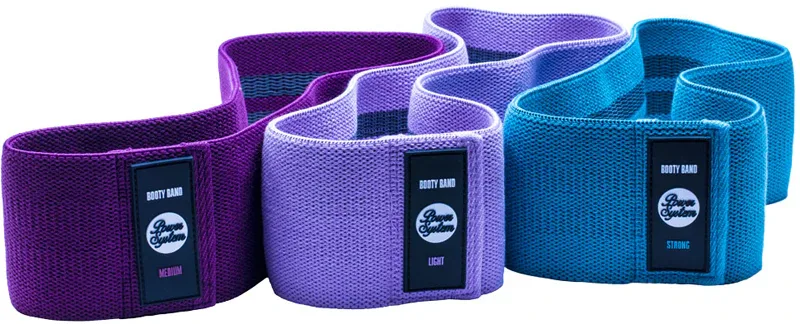 Набор лент Power System Booty Band Set с 3 уровнями сопротивления, 3 шт