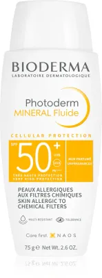 Bioderma Photoderm Mineral Fluid - Защитный флюид без химических фильтров SPF 50+, 75 г