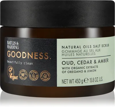 Baylis & Harding Goodness Oud, Cedar & Amber - Соляной скраб для тела, 450 г