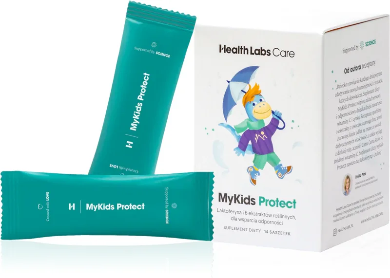 Health Labs Care MyKids Protect - Порошок для приготовления раствора для поддержки иммунитета для детей, 14 шт