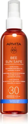 Apivita Bee Sun Safe Satin Touch Oil SPF30 - Масло для загара SPF 30, 200 мл