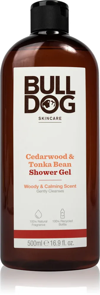 Гель для душа Bulldog Cedarwood and Tonka Bean мужской, с ароматом кедра и бобов тонка, 500 мл