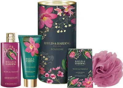 Baylis & Harding Boudoire Tropical Paradise - Подарочный набор в жестяной коробке для лица