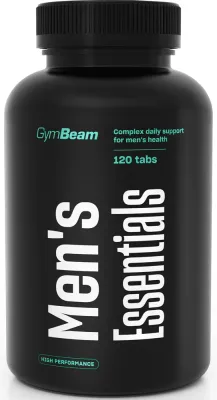 Мультивитамины для мужчин в таблетках GymBeam Men's Essentials 27 компонентов, с адаптогенами и ферментами, 120 таблеток