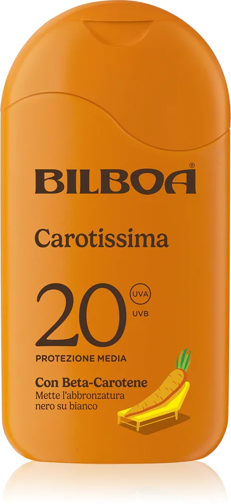 Bilboa Carotissima Crema - Молочко для загара с бета-каротином SPF20, 200 мл