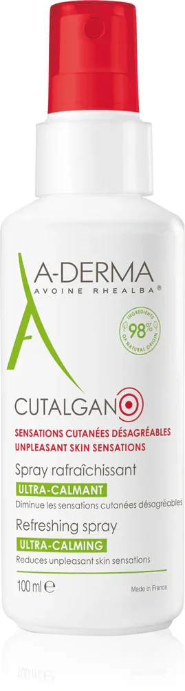 A-Derma Cutalgan Refreshing Spray - Спрей для успокоения раздражения и зуда кожи, 100 мл