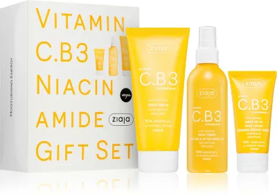 Ziaja Vitamin C.B3 Niacinamide - Подарочный набор для лица и тела, 3 шт