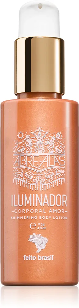 feito brasil Abre Alas - Спрей для тела, обеспечивающий блестящий блеск, 115 г, оттенок Rose Gold