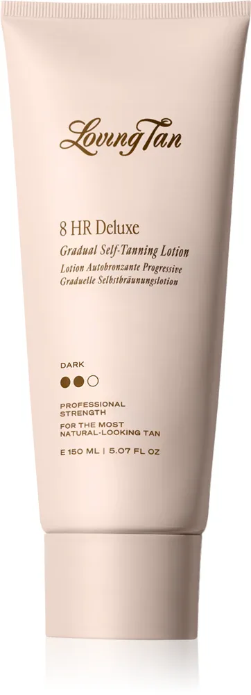 Loving Tan Deluxe Gradual Tan - Питательное молочко для тела, подчеркивающее загар, 150 мл, оттенок Dark