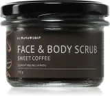 Скраб для лица и тела Almara Soap Face Body Scrub отшелушивающий, с кофе и маслом ши, 110 г с ароматом Sweet Coffee — фото 1