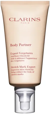 Clarins Body Partner Stretch Mark Expert - Смягчающий крем для тела, уменьшающий существующие растяжки и предотвращающий появление новых, 175 мл