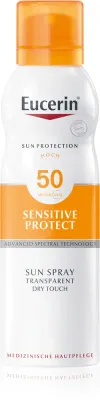 Eucerin Sun Sensitive Protect - Прозрачный спрей для загара для чувствительной кожи SPF 50+, 200 мл