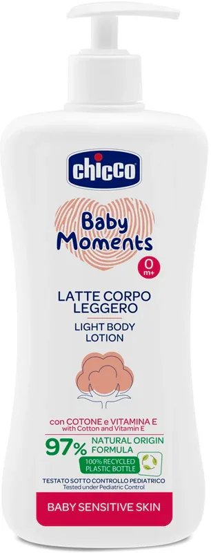 Chicco Baby Moments Sensitive - нежное молочко для тела, 500 мл