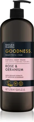 Baylis & Harding Goodness Rose & Geranium - Гель для душа, 1000 мл