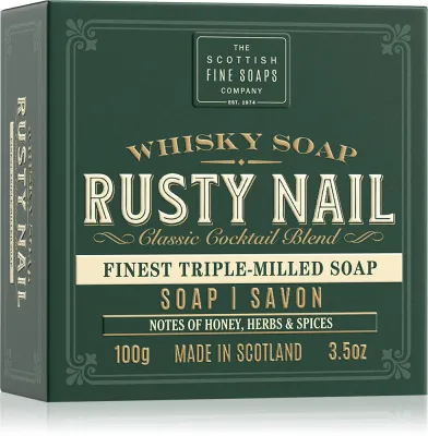 Scottish Fine Soaps Whisky Soap Rusty Nail - Твердое мыло для тела и лица - очищающее мыло в куске, 100 г