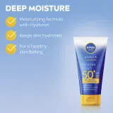 NIVEA SUN Protect & Moisture - Увлажняющее молочко для загара с гиалуроновой кислотой SPF 50+, 150 мл — фото 3