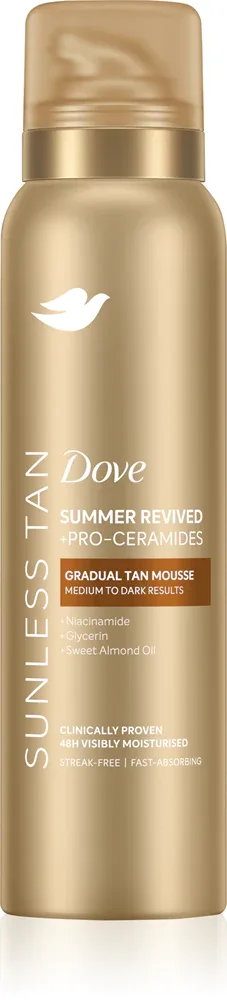 Dove Summer Revived - Автозагар: самозагарный крем, 150 мл, оттенок Medium to Dark