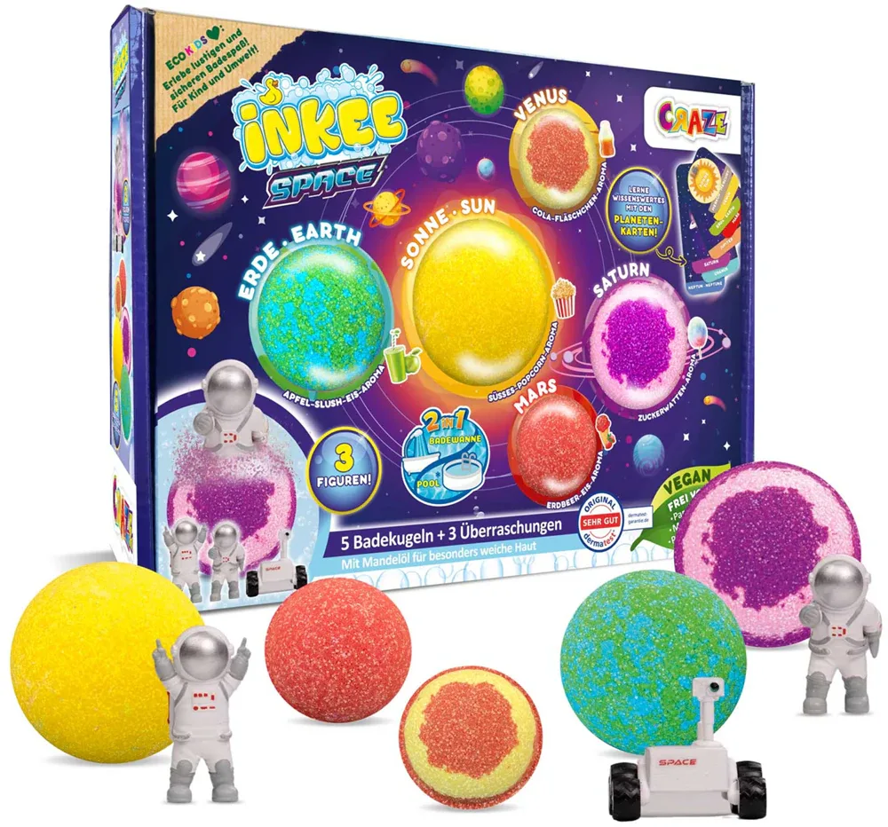 Craze Space Gift Box - Пузырчатые шарики для ванны в подарочной упаковке, 310 г