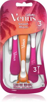 Gillette Venus Smooth Miami - Одноразовые женские бритвы, 3 шт