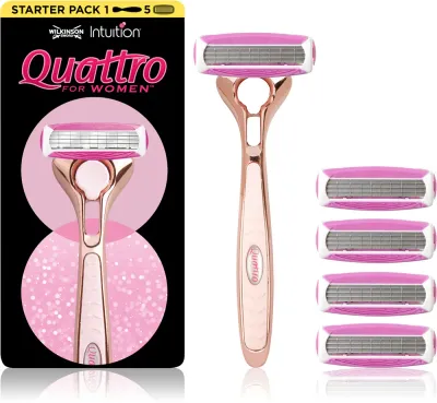 Wilkinson Sword Quattro for Women Rose Gold - Бритва + запасные головки 4 шт
