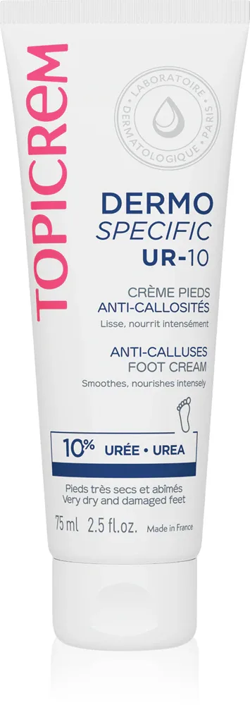 Topicrem UR-10 Anti-Calluses Foot Cream - Крем для ног питание и увлажнение, 75 мл