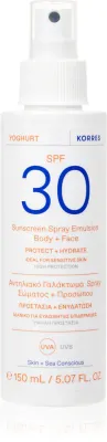 Korres Yoghurt Sunscreen - Солнцезащитный спрей для тела na twarz i ciało, 150 мл