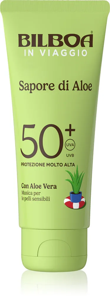 Bilboa Sapore di Aloe Travel - Крем для загара с алоэ SPF 50+, 75 мл