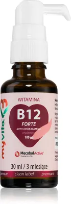 Биологически активная добавка к пище MyVita Витамин B12 в каплях, для энергии и нервной системы, 30 мл