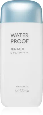 Missha All Around Safe Block Waterproof Sun Milk - Водостойкое молочко для загара SPF 50+, 70 мл
