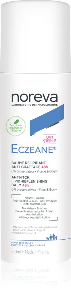 Noreva Eczeane Anti-Itch Lipid-Replenishing Balm 48H - Бальзам для сухой и атопической кожи, 100 мл