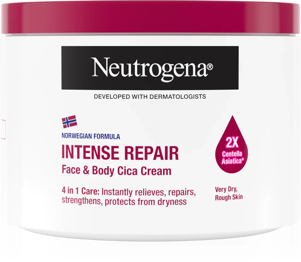 Neutrogena Intense Repair Cica - Увлажняющий крем для тела для сухой кожи, 400 мл