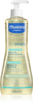 Mustela Bebe Stelatopia - Детский крем для ванны и тела для атопической кожи, 500 мл