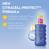 NIVEA SUN Protect & Moisture - Солнцезащитный спрей SPF 15, 200 мл — фото 3