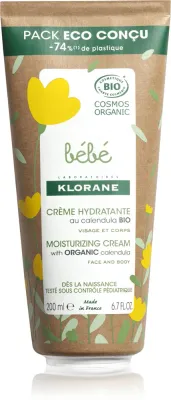 Klorane Bebe Calendula - Увлажняющий крем для детской кожи s BIO měsíčkem lékařským, 200 мл