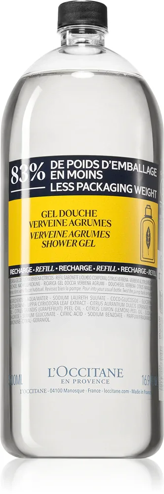 L’Occitane Verbena Citrus - Гель для душа Refill, 500 мл