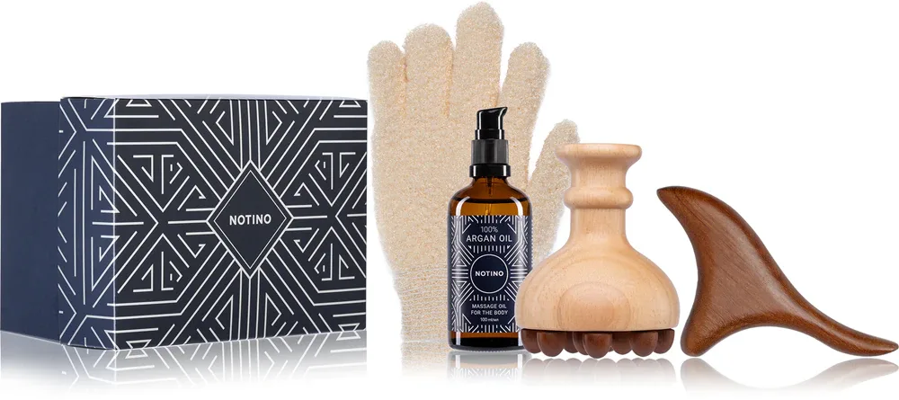 Набор для тела Notino Gift Set Argan Oil Body Massage Gift Set с аргановым маслом, подарочный, 4 шт