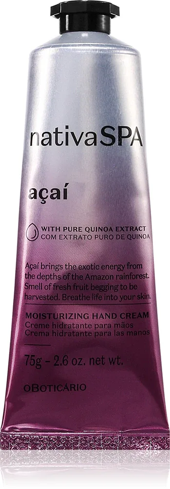 oBoticário Nativa SPA Acai - Увлажняющий крем для рук, 75 г