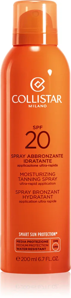 Collistar Special Perfect Tan Moisturizing Tanning Spray - Солнцезащитный спрей SPF 20, 200 мл