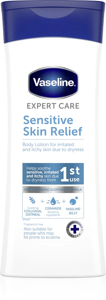 Vaseline Sensitive Skin Relief - Молочко для тела для чувствительной кожи, 400 мл