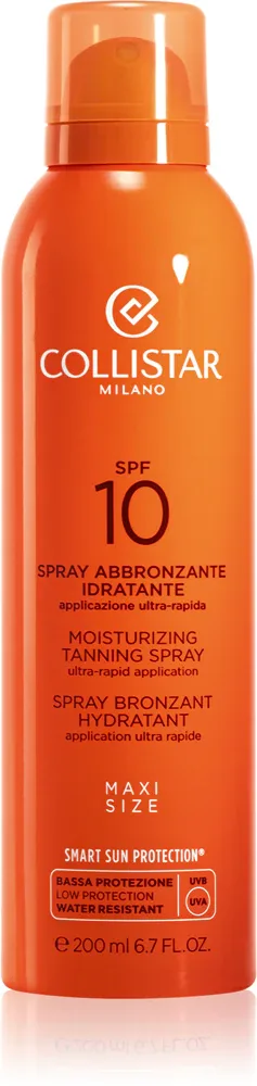 Collistar Special Perfect Tan Moisturizinig Tanning Spray - Солнцезащитный спрей SPF 10, 200 мл